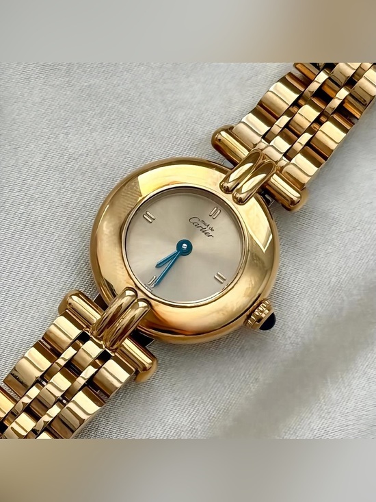 AUTHENTIC RARE VINTAGE CARTIER GOLD WATCH - WITH BOX main image 5